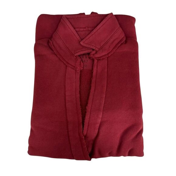 Frank & Eileen triple fleece 100% cotton wrap dress in cranberry size L NWT - Picture 4 of 8